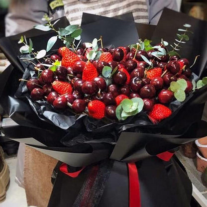 20PCS Plastic Waterproof Flower Gift Wrapping Paper Florist Bouquet Packaging - Black+Black