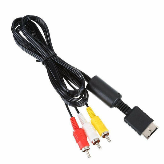 2PCS 1.8M RCA AV Cable for Sony PlayStation PS1 PS2 PS3 Audio Video Cord.