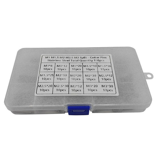 150PCS box 15 Kinds Stainless Steel Split Cotter Pins Assortment Kit Tools cherr.