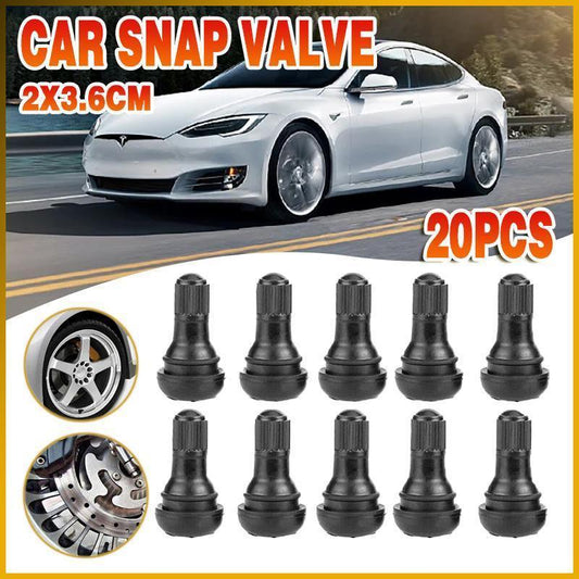 10x TR412 Car Auto Snap In Tyre Valve Rubber Tubeless Short Valve Stems.
