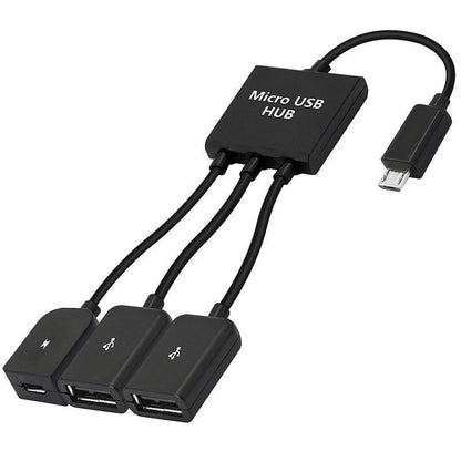 Micro USB 2.0 OTG HUB Cable Adapter AU Male to Female Dual Host Fast Transfer.