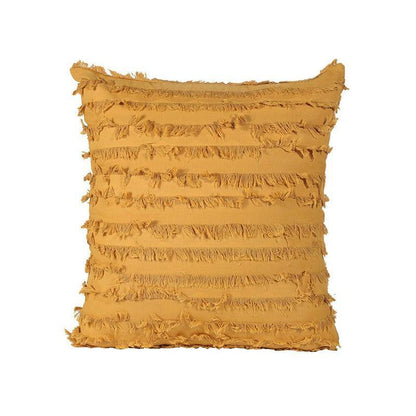 Boho Tassel Fringe Striped Cushion Cover Soft Home Decor Sofa Throw Pillow Case - White