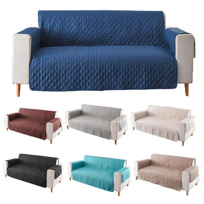190x195cm Seater Pet Sofa Protector Cover Quilted Couch Covers Lounge Slipcover - Coffee