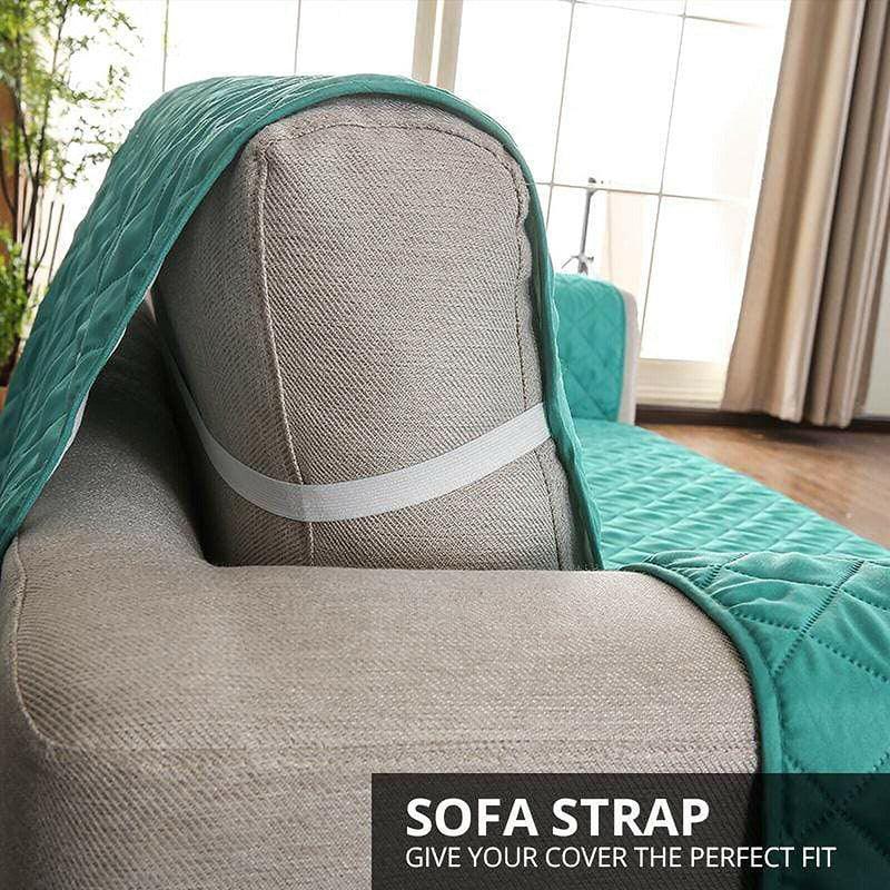 190x195cm Seater Pet Sofa Protector Cover Quilted Couch Covers Lounge Slipcover - Coffee