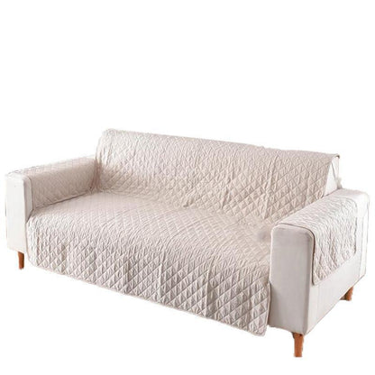190x195cm Seater Pet Sofa Protector Cover Quilted Couch Covers Lounge Slipcover - Coffee