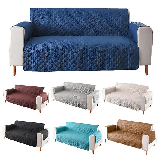 130X195cm Seater Pet Sofa Protector Cover Quilted Couch Covers Lounge Slipcover - Lake Blue