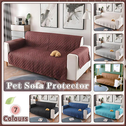 130X195cm Seater Pet Sofa Protector Cover Quilted Couch Covers Lounge Slipcover - Grey