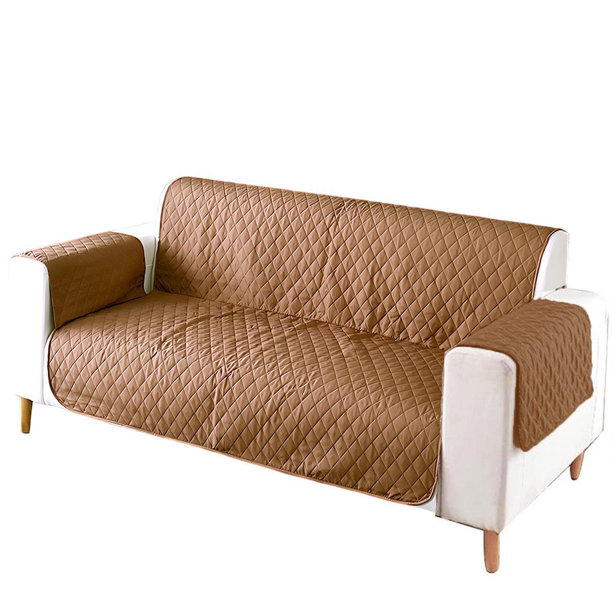 130X195cm Seater Pet Sofa Protector Cover Quilted Couch Covers Lounge Slipcover - Grey