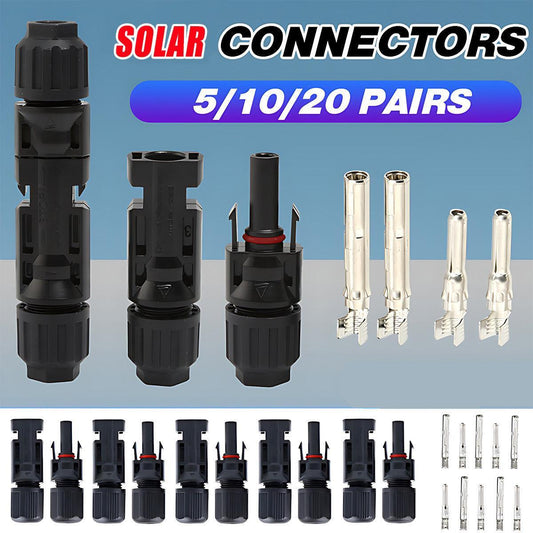 5-20 Pairs PV Connectors Solar Panel 30A Line Plug Socket Male Female IP67 - 5 Pairs.