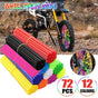 72PCS Wheel Spoke Wrap Sleeves Mountain Bike Bicycle Mtb Wraps Skins Covers - Purple.