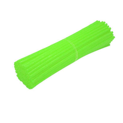 72PCS Wheel Spoke Wrap Sleeves Mountain Bike Bicycle Mtb Wraps Skins Covers - Yellow.