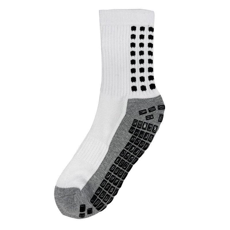 Anti-Slip Sports Socks with PVC Grip Dots for Soccer Basketball and Training Use - Yellow