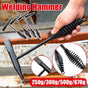 Welding Chipping Hammer Spring Handle Hold Heart Cleaning Harden DIY Metal Black - 670g.