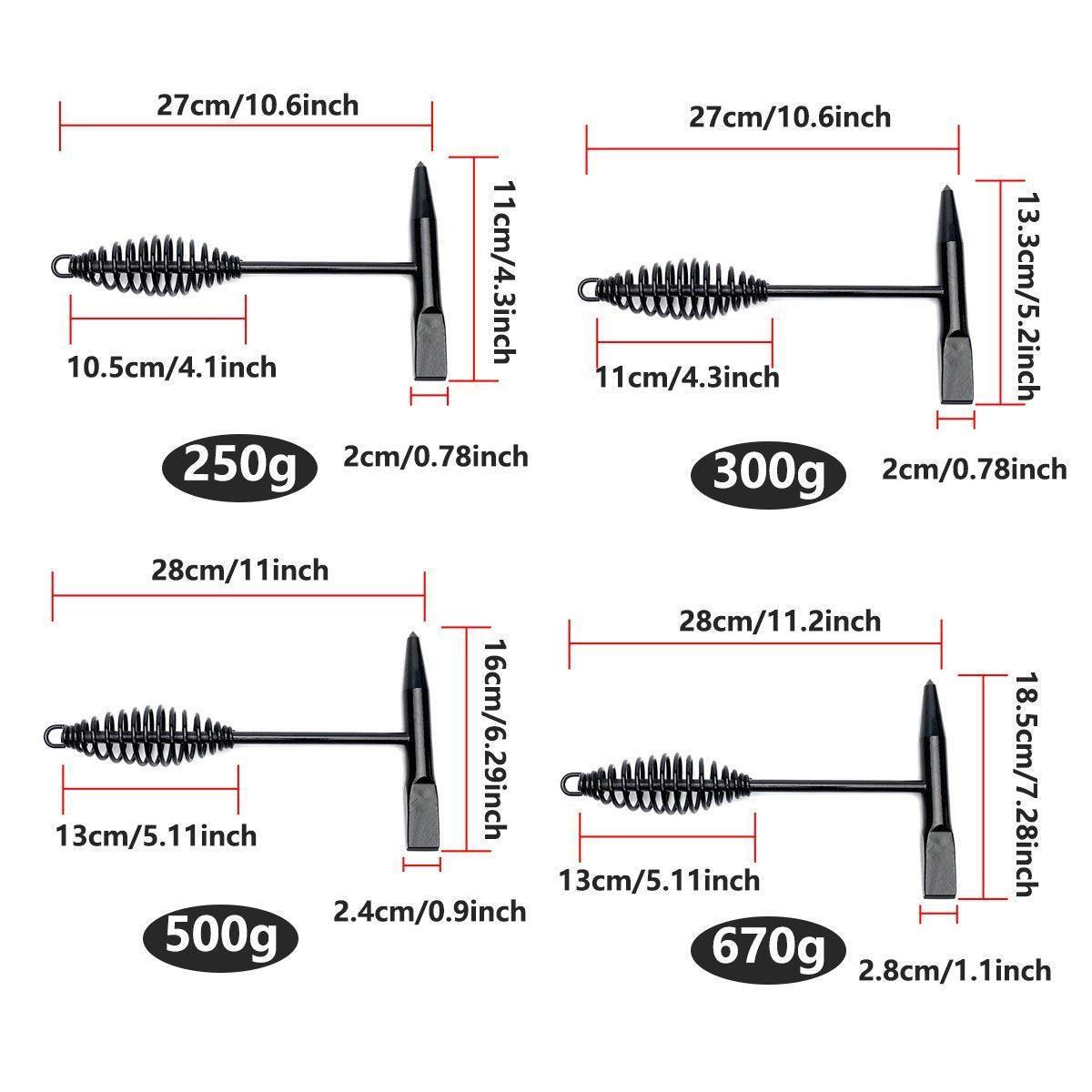 Welding Chipping Hammer Spring Handle Hold Heart Cleaning Harden DIY Metal Black - 670g.
