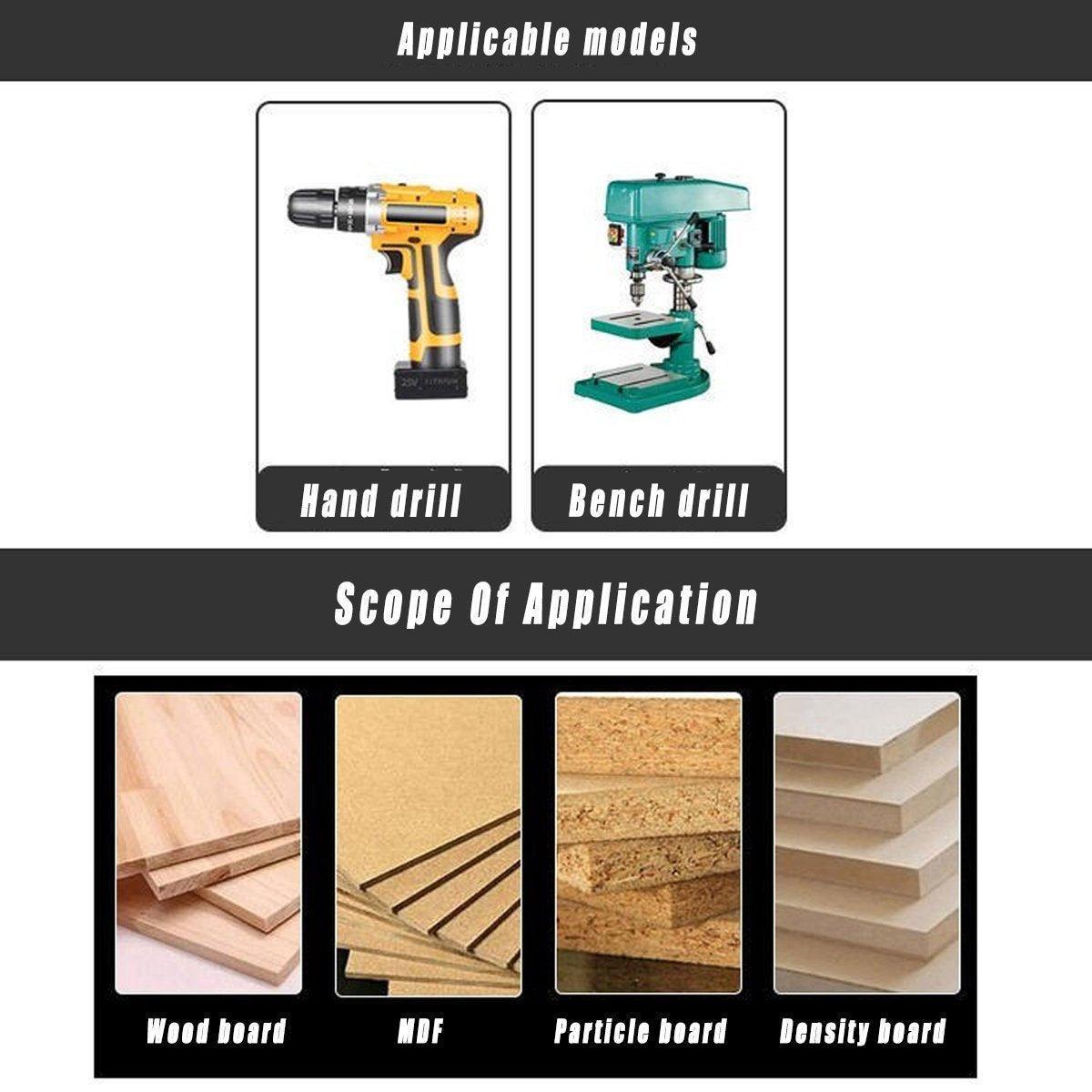 3x Square Hole Mortising Chisel Drill Bit Woodworking Saw Tools for Drilling.
