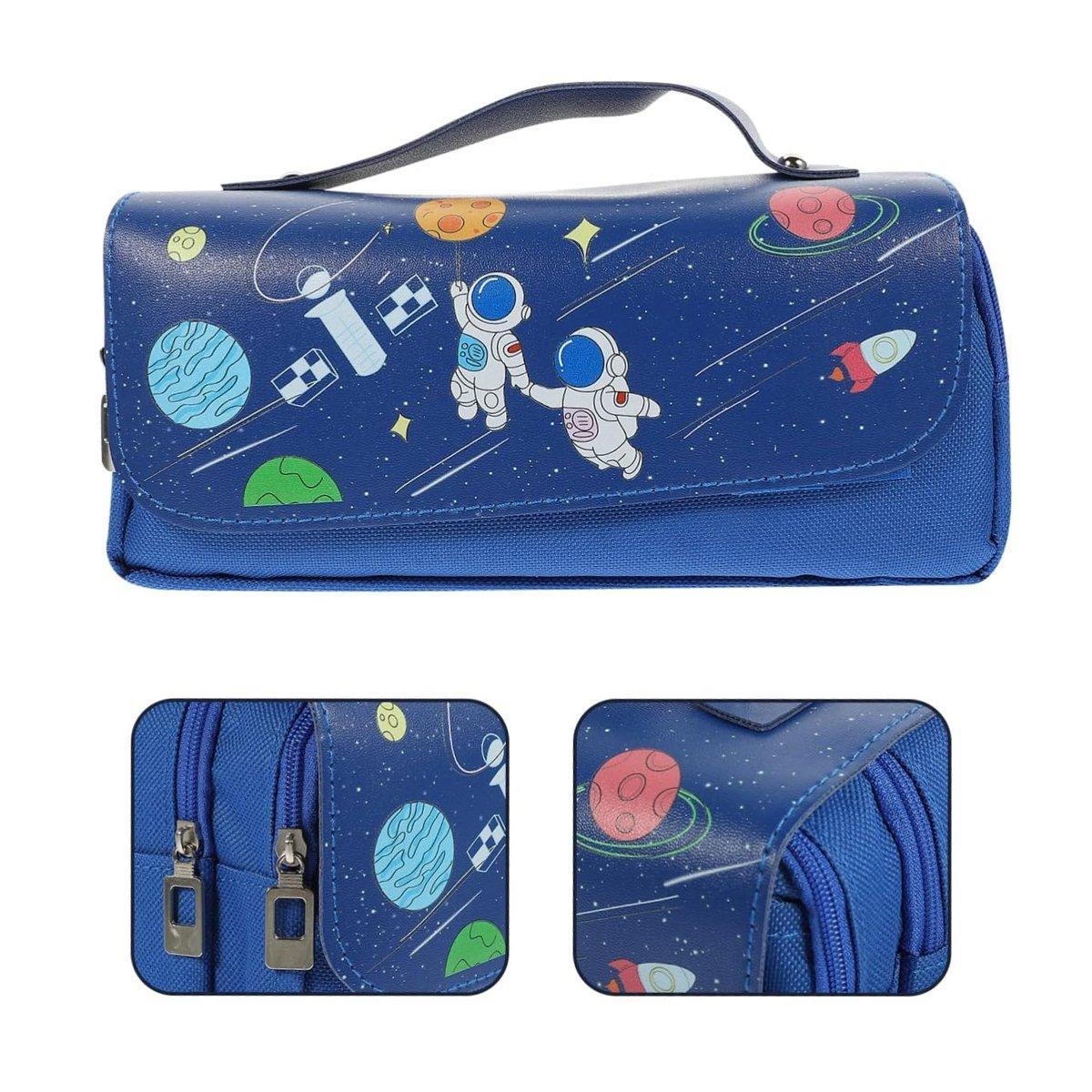 Functional Pencil Case Stationery Bag Pen Holder Storage Organizer for School - 02.