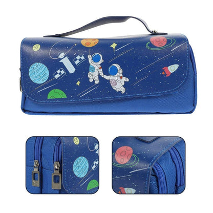 Functional Pencil Case Stationery Bag Pen Holder Storage Organizer for School - 02.