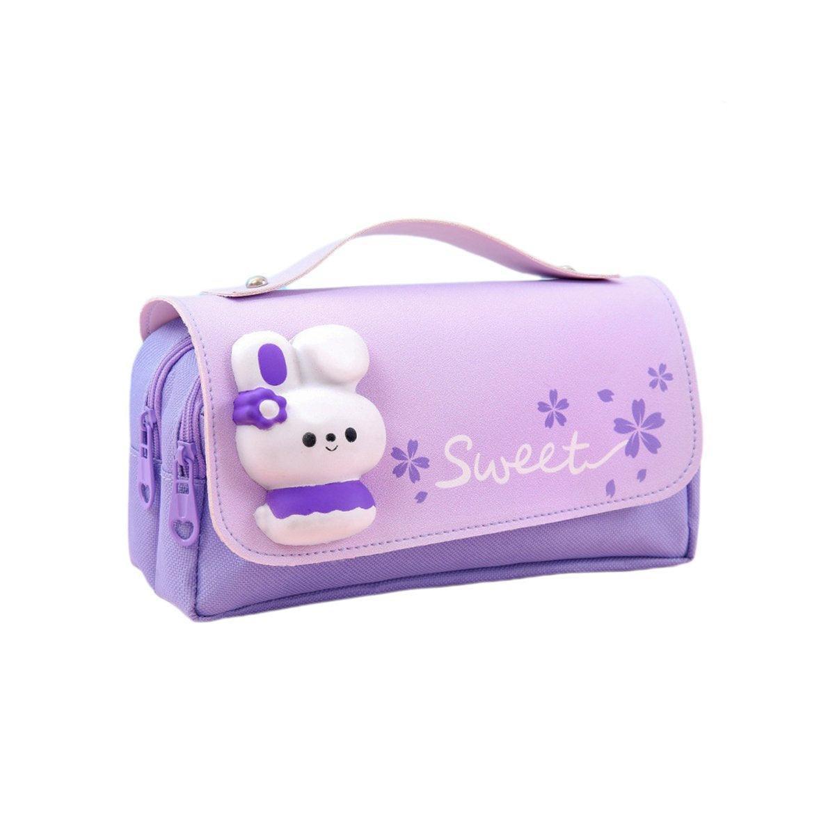 Functional Pencil Case Stationery Bag Pen Holder Storage Organizer for School - 02.