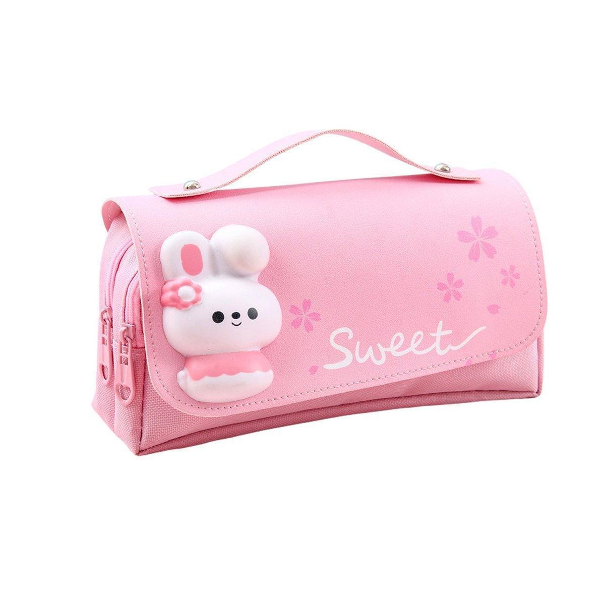 Functional Pencil Case Stationery Bag Pen Holder Storage Organizer for School - 02.