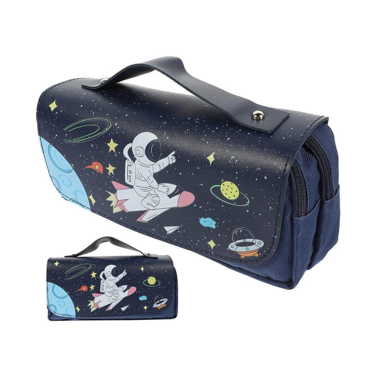 Functional Pencil Case Stationery Bag Pen Holder Storage Organizer for School - 02.
