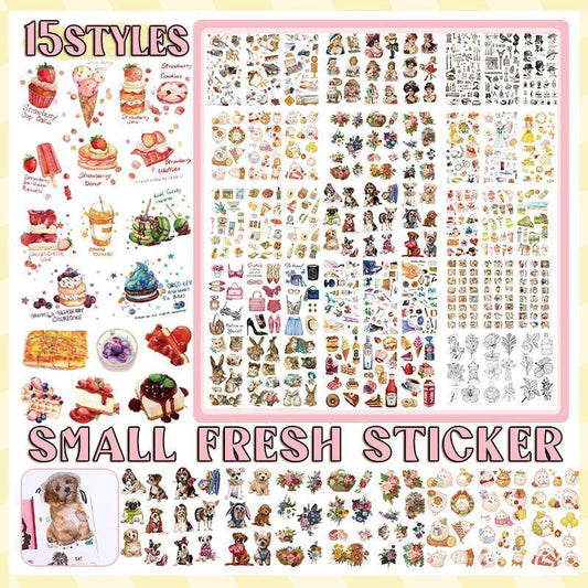 15-Style Creative Student Graffiti Sticker Set Small Fresh Sticker - F-Rabbit.