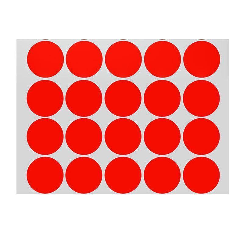 Red Assorted Sizes Colour Sticker Dots Adhesive Round Labels Circular Spot Scrapbook - 8mm*260 Dots.