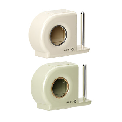 Wall Mounted Kitchen Storage Rack for Plastic Bags Rags Film Organizer Box Use - Green