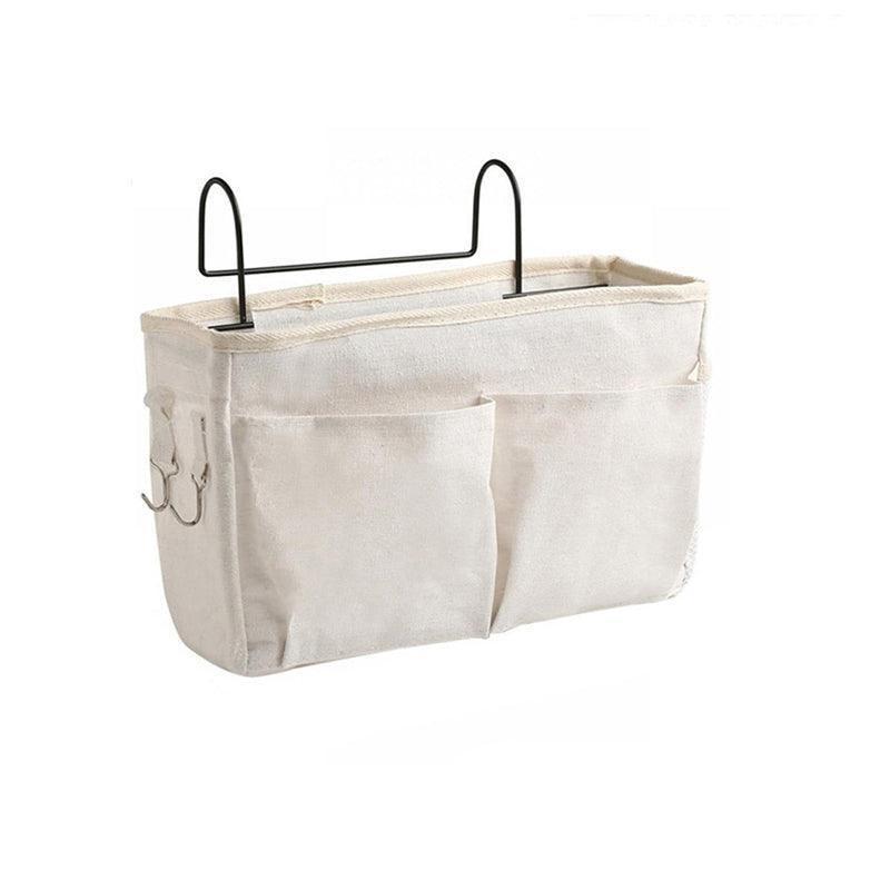 Hanging Bedside Storage Caddy with Pockets for Bunk Bed Dorm Couch Organizing - Green.