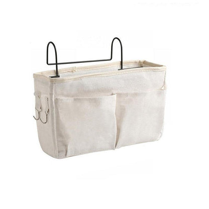 Hanging Bedside Storage Caddy with Pockets for Bunk Bed Dorm Couch Organizing - Green.