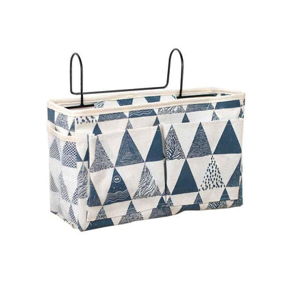 Hanging Bedside Storage Caddy with Pockets for Bunk Bed Dorm Couch Organizing - Pink.