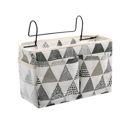 Hanging Bedside Storage Caddy with Pockets for Bunk Bed Dorm Couch Organizing - Pink.