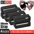 4/8pcs Watch Silicone Gel Ring Bracelet Rubber Bands for Men Women Fashion - 18mm-4pcs