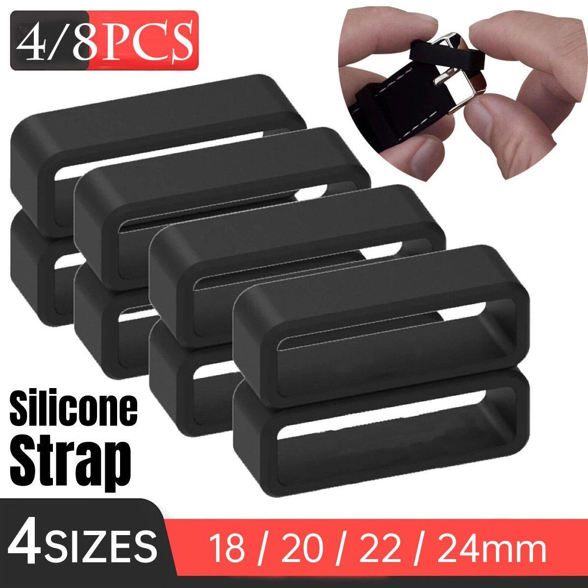 4/8pcs Watch Silicone Gel Ring Bracelet Rubber Bands for Men Women Fashion - 18mm-4pcs