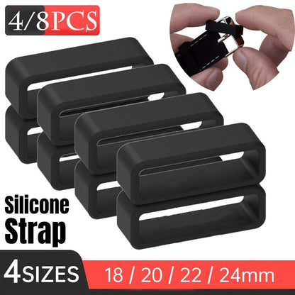 4/8pcs Watch Silicone Gel Ring Bracelet Rubber Bands for Men Women Fashion - 18mm-4pcs