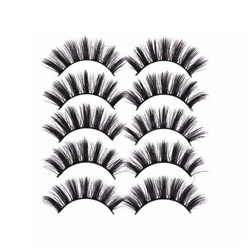5 Pairs 3D Thick Mink Fake False Eyelashes Natural Long Wispy Makeup Lashes Au - 3D-48