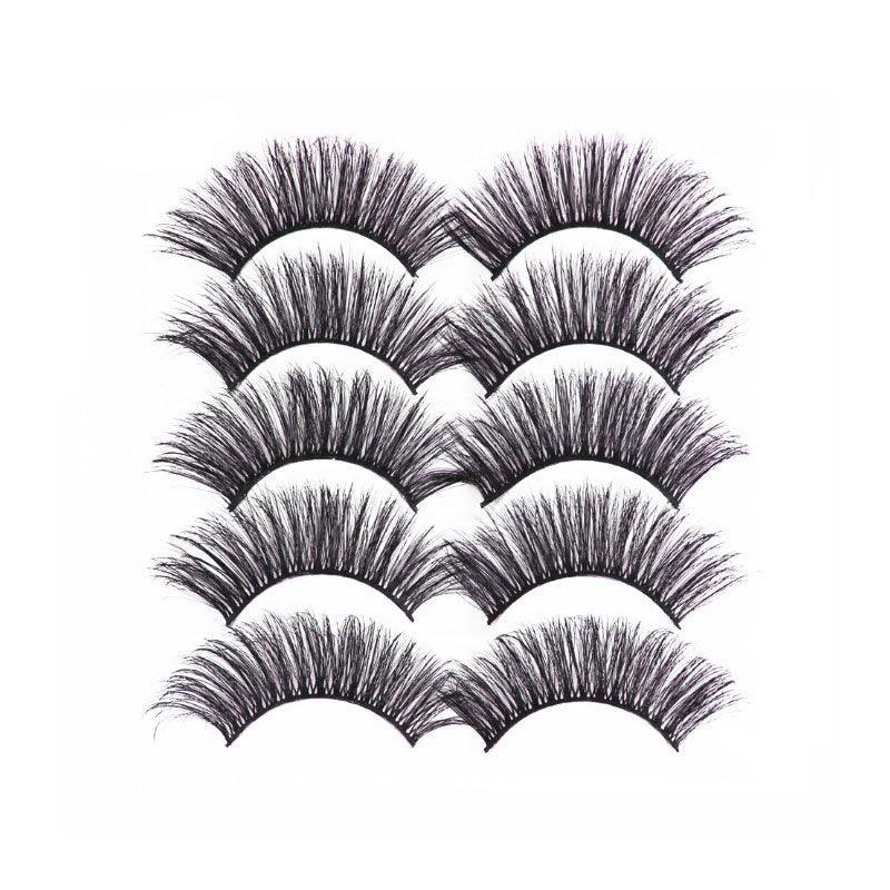 5 Pairs 3D Thick Mink Fake False Eyelashes Natural Long Wispy Makeup Lashes Au - 3D-48