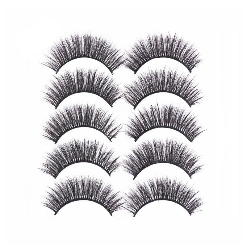 5 Pairs 3D Thick Mink Fake False Eyelashes Natural Long Wispy Makeup Lashes Au - 3D-52