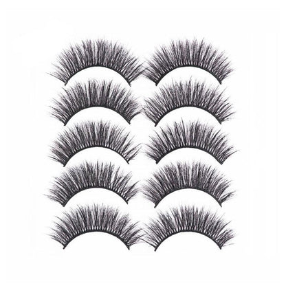 5 Pairs 3D Thick Mink Fake False Eyelashes Natural Long Wispy Makeup Lashes Au - 3D-52