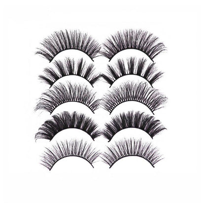 5 Pairs 3D Thick Mink Fake False Eyelashes Natural Long Wispy Makeup Lashes Au - 3D-52
