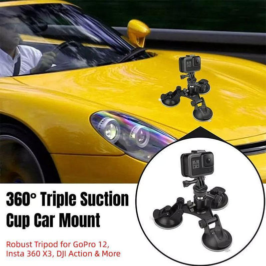 Sports Camera Accessories Three Legged Car Suction Cups Mounting Tool for Camera.