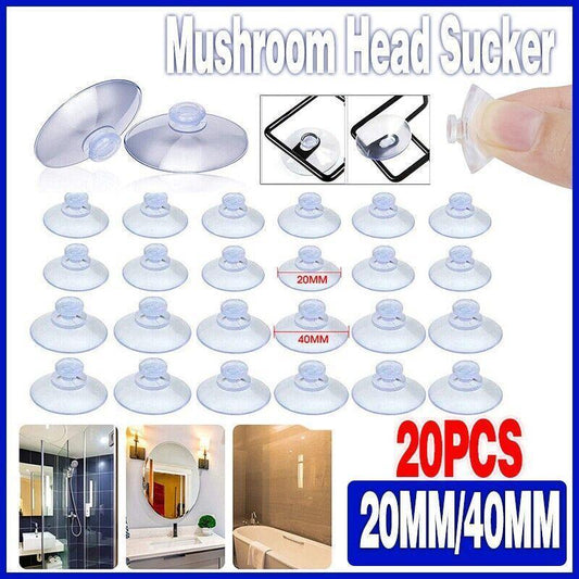 20Pcs 20/40Mm Suction Cups Caps Suckers Aquarium Fish Tank Glass Hanger Pads - 40MM