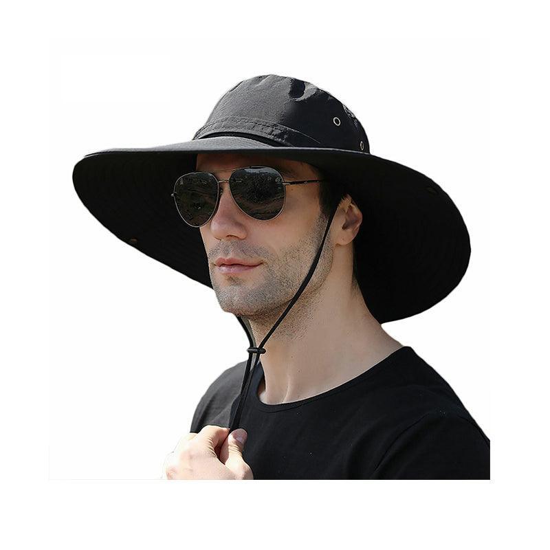 Outdoor Uv Protection Sun Hat Wide Brim Cap Quick-Drying Hat For Fishing Hiking - Beige