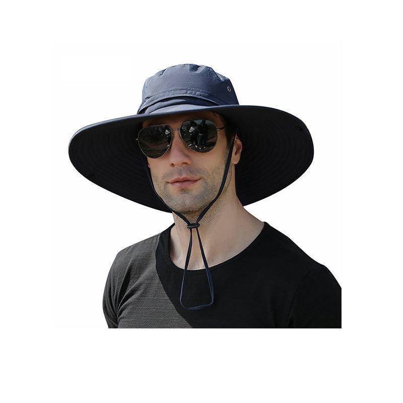 Outdoor Uv Protection Sun Hat Wide Brim Cap Quick-Drying Hat For Fishing Hiking - Beige