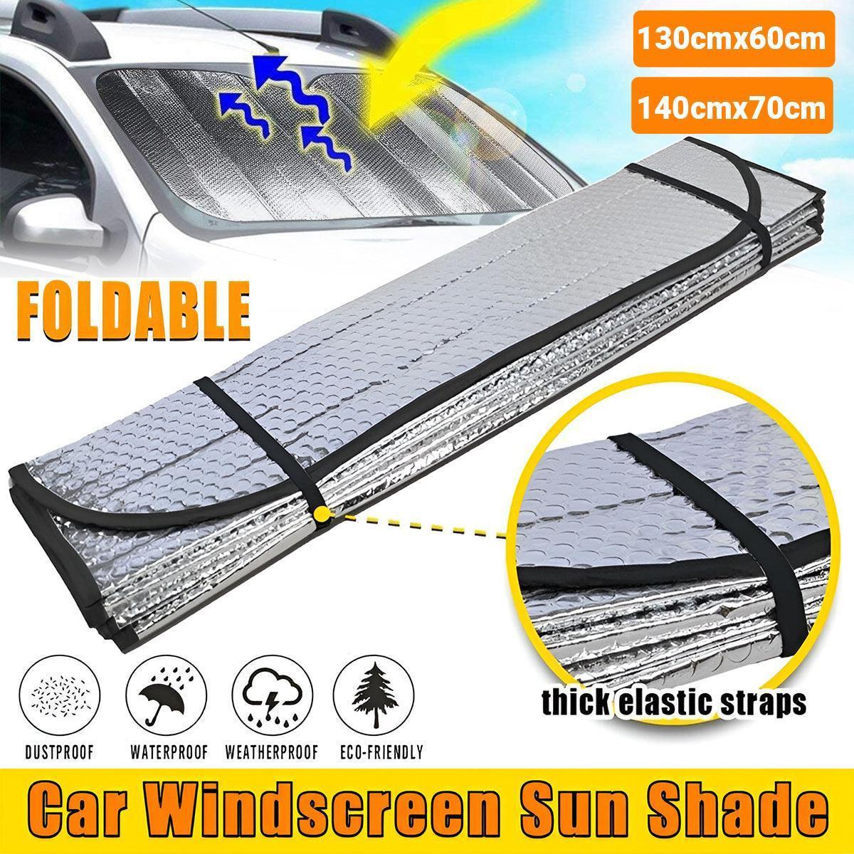 Car Windscreen Sun Shade Heat Reflective Windshield Front Rear Window Uv Block - 130*60.