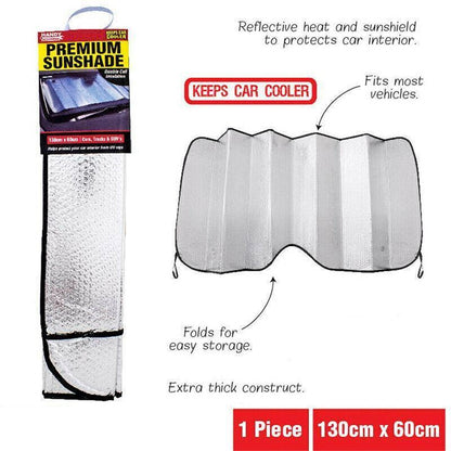 Car Windscreen Sun Shade Heat Reflective Windshield Front Rear Window Uv Block - 130*60.