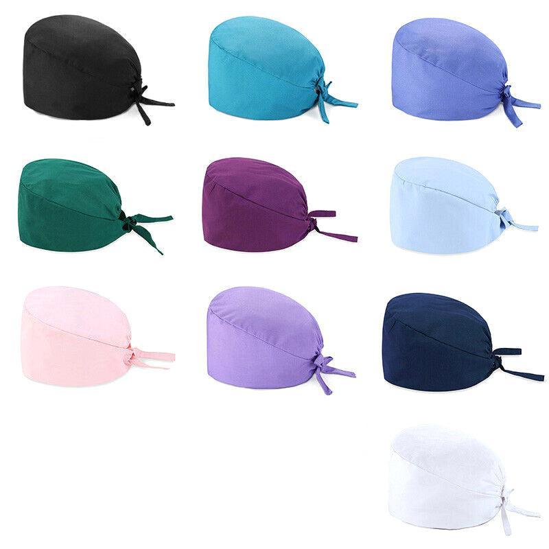 100% Cotton Unisex Surgical Scrub Cap for Doctors & Nurses - Purple