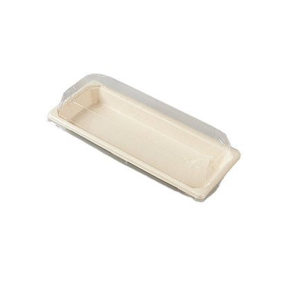 50pcs Eco-Friendly Sushi Box Rectangular Biodegradable Lunch Packaging Plate - 22 cm x 13.9 cm x 4.5 cm