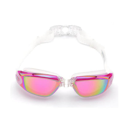 Unisex Swimming Goggles Waterproof Anti Fog Adjustable Swim Glasses for Men Women - Purple