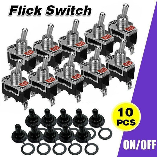 10PCS 12V Waterproof Toggle Switch SPST On Off for Car Dash Control Panel.