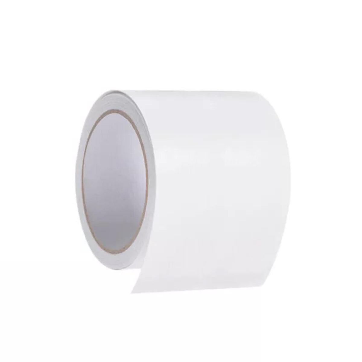 High Adhesive Tarpaulin Repair Tape Tent Awning Fix Patch Waterproof Universal - White - 8cm x 7.5m.